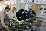 غبارروبی قبور مطهر شهدای دفاع مقدس و شهدای مدافع سلامت