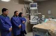 عیادت تیم مدیریت مرکز آموزشی درمانی آنکولوژی امیر از پرستار بخش اطفال بیمارستان
